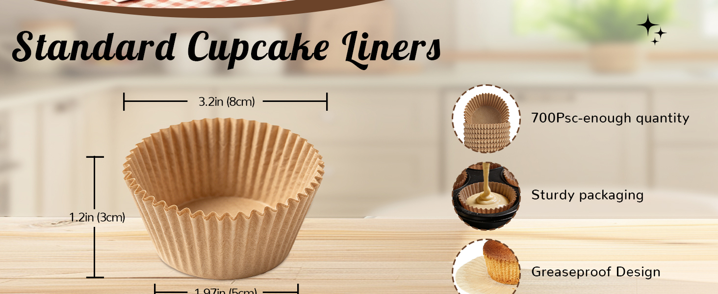 Standard Cupcake Liners Greaseproof Design
