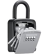 Puroma Key Lock Box, 4-Digit Combination Key Storage Lockbox, Portable Wall Mounted Security Lock...