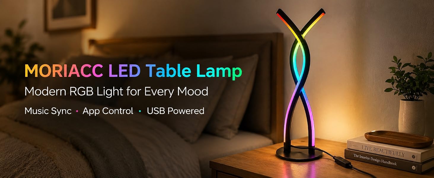One lamp, endless vibes. Versatile RGB light for bedroom, gaming & living spaces.