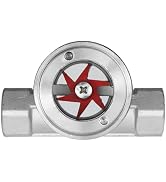 Antrader 1/2"NPT Female 304 Stainless Window Sight Glass Flow Indicator | Water Flow Indicator wi...