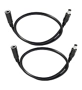 7.4mm x 5.0mm DC Power Extension Cable, 2-Pack Male to Female Jack Connector 16AWG 1.6FT, for Lap...