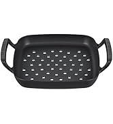 Le Creuset Alpine Outdoor Collection Enameled Cast Iron Square Grill Basket, 12"