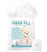 FIVEIZERO 1 Pack 300g /10.5oz Polyester Premium Fiber Fill - Bulk Polyfill for Pillow Stuffing,Cr...