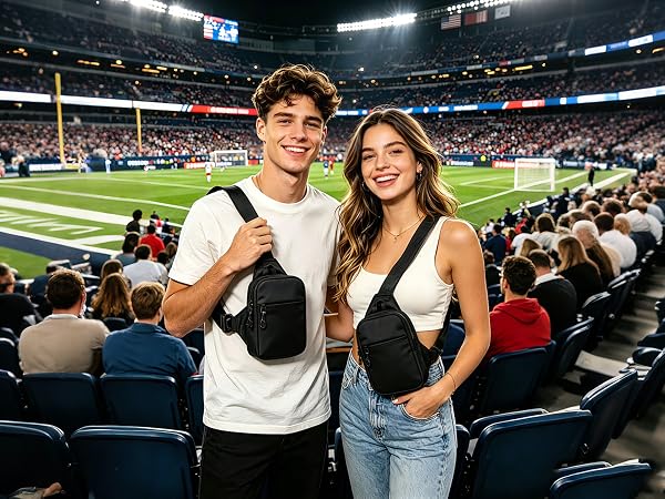 Vpoofree Mini Sling Bag for Men and Women,Small Anti Theft Crossbody bag