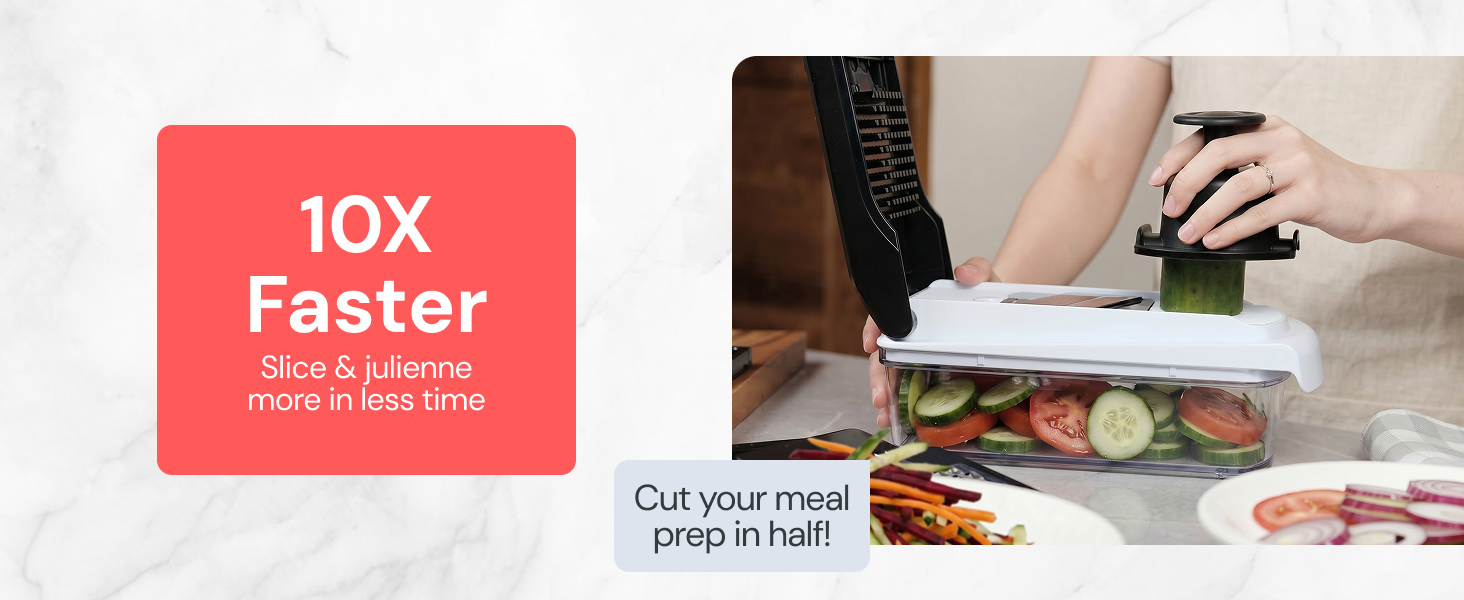 Do more in less time with Fullstar Pro Core Chopper and Mandoline Slicer