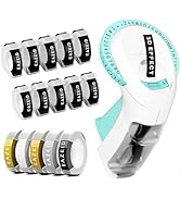Embossing Label Maker with 15PK Color Tapes, Embossed Label Maker Machine with Tapes, Retro 3D Vi...