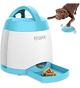 PETGEEK Automatic Dog Feeder Toy, Interactive Dog Puzzle Toys Treat Dispensing, Electronic Dog Fo...