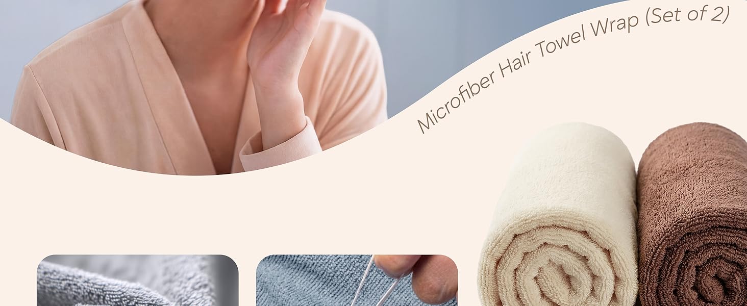 Microfiber hair towel wrap