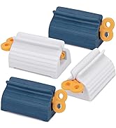 LOVEINUSA 4PCS Rolling Tube Toothpaste Squeezer, Toothpaste Tube Squeezer Toothpaste Seat Holder ...