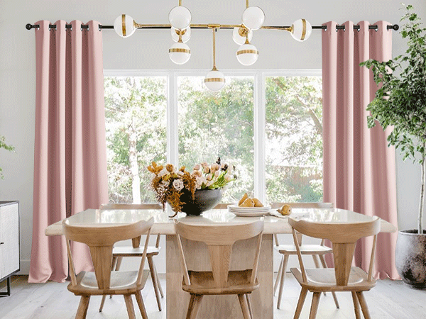 pink blackout curtains