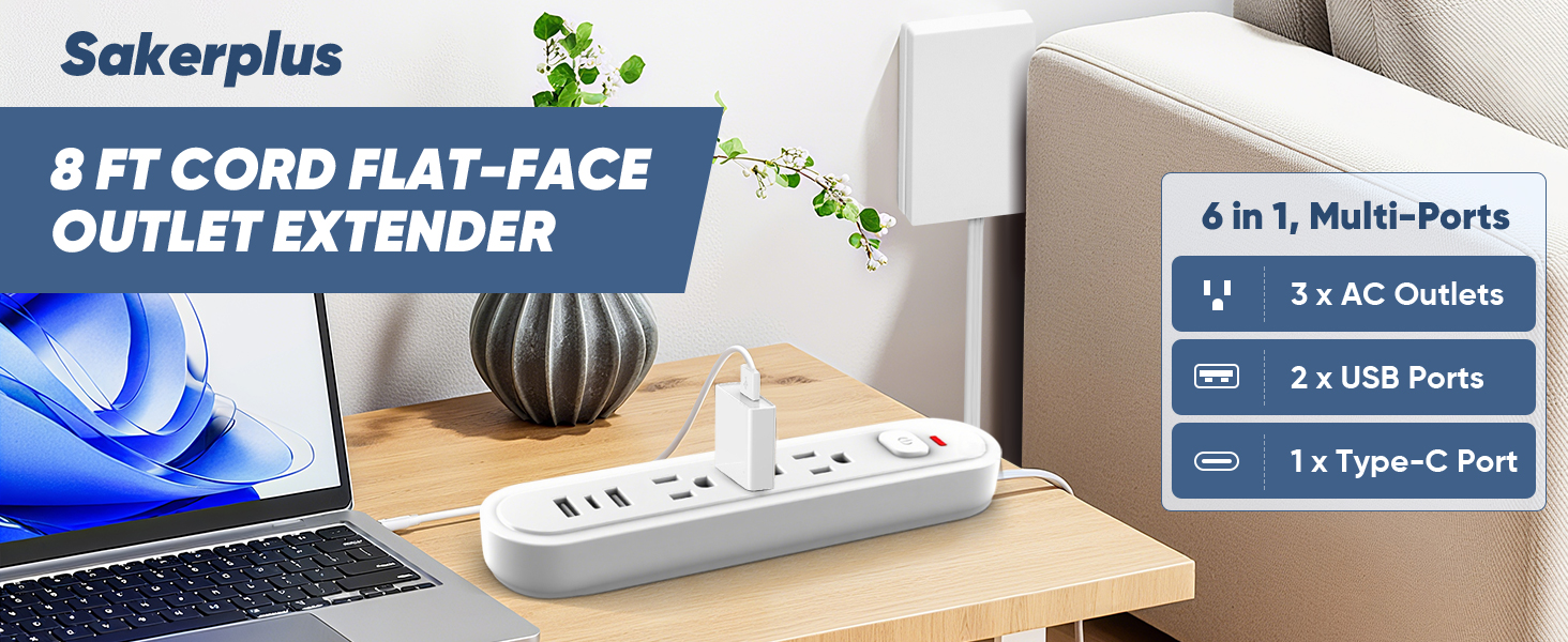 sakerplus flat face outlet extender