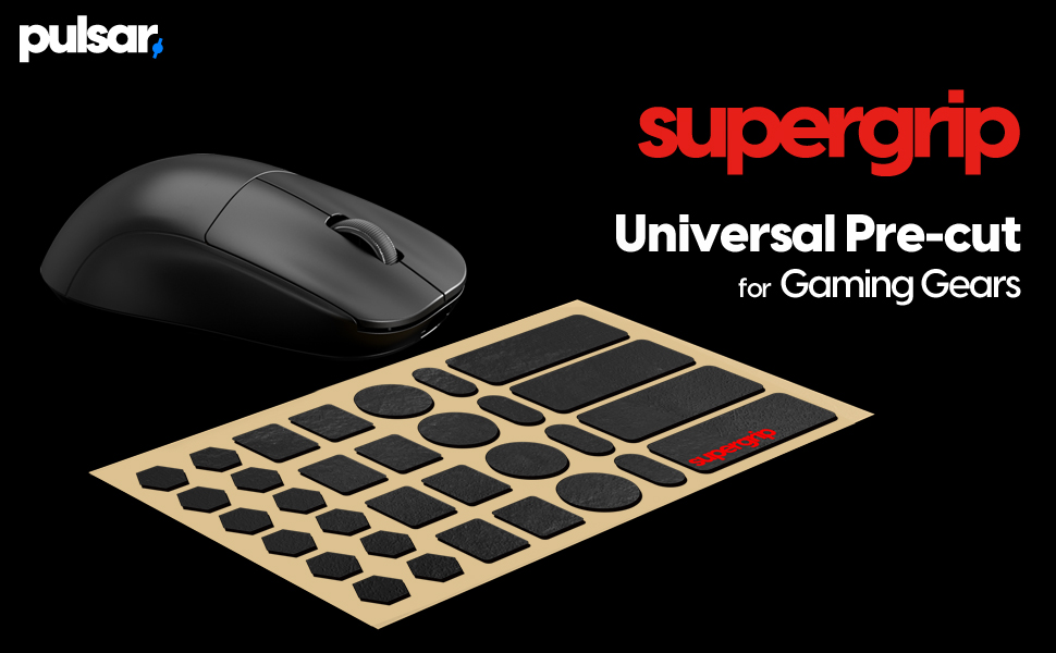 Pulsar Supergrip Pre-cut eSports grade high performance sweat absorb grip tape