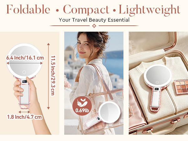 light up travel mirror