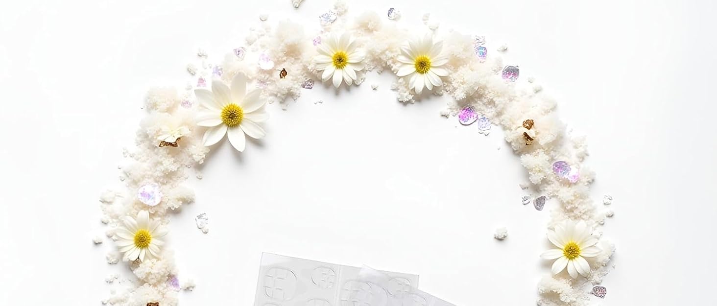240Pcs White 10Sheets Super Sticky Double Sided Tips