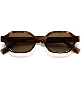 SOJOS Retro Polarized Hexagon Sunglasses for Women Men, UV400 Trendy Rectangle 70s 80s 90s Shades...