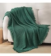 Exclusivo Mezcla Knit Throw Blanket with Fringes for Couch, Reversible Super Soft and Warm Woven ...