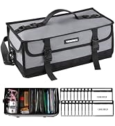 TideRex Fishing Tackle Bag for Soft Plastic Bait Storage Organizer 900D | Oxford fabric soft tack...