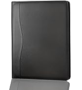 Leather Portfolio Binder 5 x 8, Mini Soft Leather Padfolio A5 Business Binder Legal Writing Pad J...