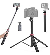 ULANZI MT-79 81" Camera Phone Tripod, Extendable Tripod Aluminum, Portable Adjustable Selfie Trav...