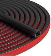 Bantie 20FT Weather Stripping Self Adhesive Seal Strip for Door Frame/Window - Silicone D Shaped,...