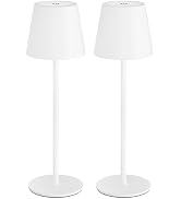 uuffoo 2 Pack Cordless Table Lamp Rechargeable Battery Operated Lights Touch Control LED Portable...