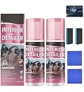 dssuoa 2Pcs Interior Detailer Spray,Car Interior Cleaner,Polishing Cleaner Car Interior Spray,Dee...