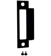 QCAA Stainless Steel Extended Replacement Lock Strike, 4-7/8", for Deadbolt, Black, 1 Pack, Made ...