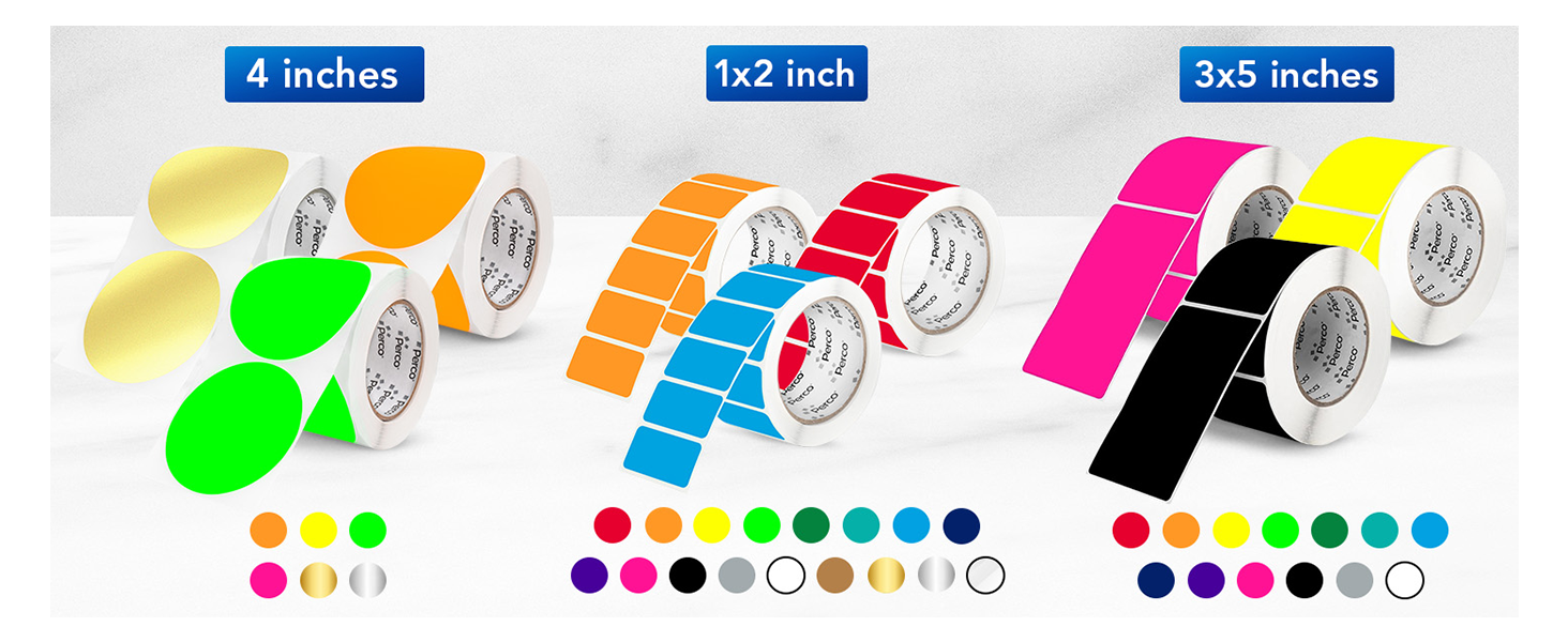 gold serrated edge labels green circle dot stickers grey organizing labels white adhesive dots