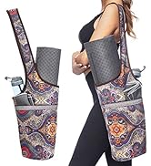 Ewedoos Canvas Yoga Mat Bag Fits Most Mats Yoga Bag with Large Storage Pockets to Hold More Acces...