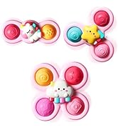 ALASOU 3PCS Pop Suction Cup Spinner Toys for 1 Year Old Boy Girl|Novelty Spinning Tops Toddler St...