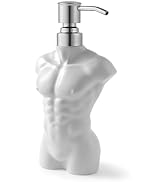 NEWHENGS Ceramic Soap Dispenser with 304 Stainless Steel Pump Hand Lotion Liquid Dispenser Refill...
