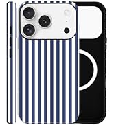 ZOEVEES Magnetic Case for iPhone 17 Pro Max, Compatible with MagSafe, Aesthetic Striped Cute Desi...