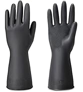ThxToms Durable Chemical Resistant Latex Gloves, Cleaning Rubber Gloves for Protecting Your Hands...