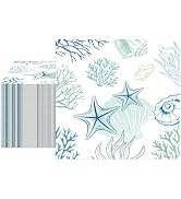 40pcs Cocktail Napkins Paper Disposable, Starfish Theme Party Napkin Decoration Summer Ocean Sea ...