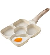 JUSTUP 5 Cups Nonstick Omelette Pan, Healthy Aluminum Granite Pancake Pan, Steak Frying Pan with ...