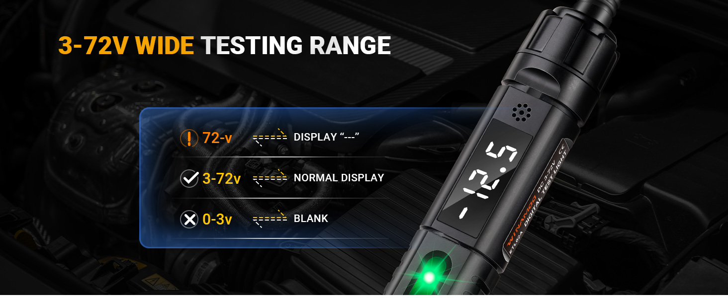 3-72v wide range test light