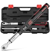 VANPO 3/8" Digital Torque Wrench 5–99.6 Ft-Lb (6.8–135 Nm), High-Contrast Backlit LCD, Fast-Adjus...
