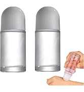 Czhotg White 50ML Glass Empty Roller Bottles with Plastic Roller Ball, Deodorant Roll On Containe...