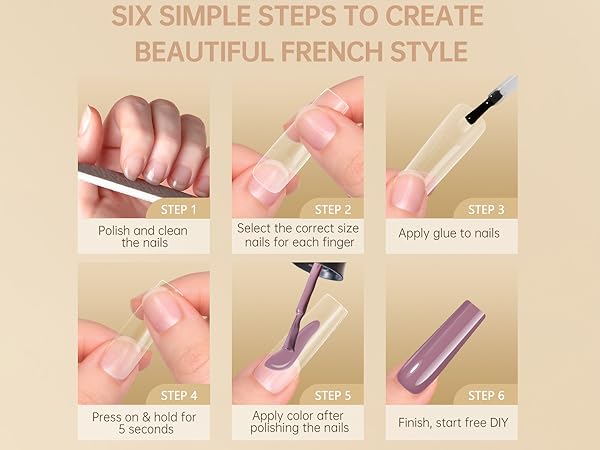 fake nails clear