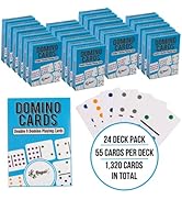 Regal Games - Double 9 Domino Playing Cards - Colored Dots Set - Family-Friendly Domino Card Game...