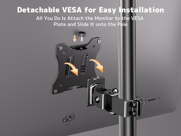 Detachable VESA for Easy Installation