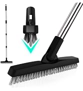 Grout Brush Cleaner with Adjustable Long Handle Swivel V-Shaped Stiff Bristles Scrubber BITOPE Ti...