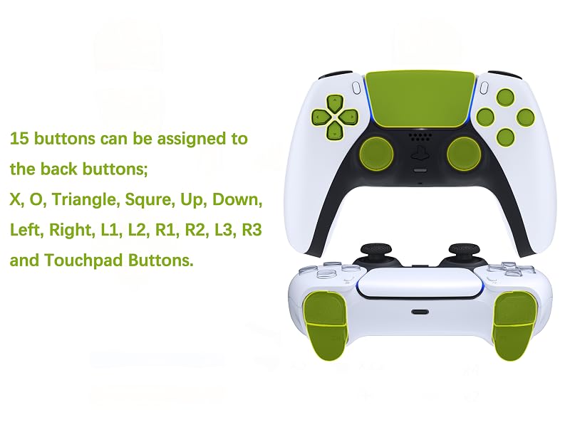 SPARK Back Paddles Kit for PS5 Controller OLED Display + Clicky Trigger Stops + Rubberized Grips