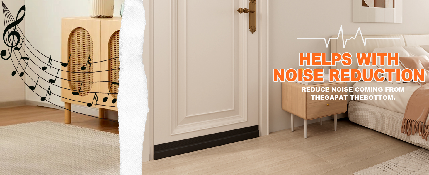 OXRQ Door Draft Stopper for Bottom of Door SOLUTION TO HELPS WITH NOISE REDUCTION REDUCE