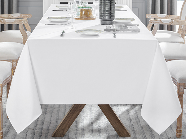 Rectangle Tablecloth Polyester Table Cloth,Stain Resistant and Wrinkle Polyester Dining Table Cover
