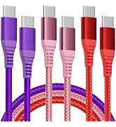 SPEATE USB C to USB C Cable, Type C Charger Cable (60W 3Pack 3ft), Fast Charging Cable for iPhone...