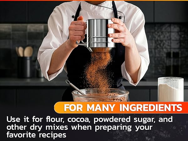 stainless steel flour sifters flower shifter for baking flour strainer for baking