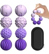 XYOFUN 8Pcs Silicone Magnetic Fidget Toys, Silicone Sensory Ball, Textured Sensory Stress Relief ...
