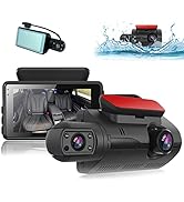 Dash Cam Front and Inside 1080P Dual Dash Camera for Cars 3 Inch Full HD 110° Wide Angle Car Dash...
