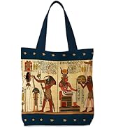 Supwhd Ancient Egypt Tote Bag Aesthetic, Vintage Canvas Tote Bags for Women